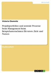 Projektportfolios und zentrale Prozesse beim Management beim Beispielunternehmen Elevators. Ziele und Nutzen