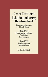 Lichtenberg Briefwechsel  Bd. 5: Register