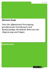 Netz der allgemeinen Versorgung, geschlossenes Verteilernetz und Kundenanlage. Rechtliche Relevanz der Abgrenzung und Folgen