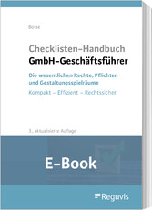 Checklisten Handbuch GmbH-Geschäftsführer (E-Book)