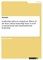 Leadership styles in comparison. Effects of the three classic leadership styles as well as transactional and transformational leadership