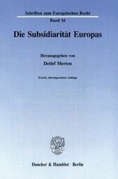 Die Subsidiarität Europas.