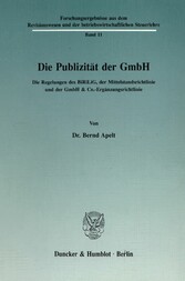 Die Publizität der GmbH.