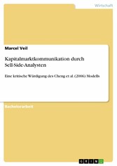 Kapitalmarktkommunikation durch Sell-Side-Analysten