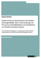 Kinderschutz in Institutionen der Kinder- und Jugendhilfe. Eine Untersuchung von Prozessen und Maßnahmen zur Installation von Kinderschutzkonzepten