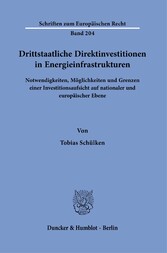 Drittstaatliche Direktinvestitionen in Energieinfrastrukturen.