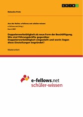 Doppelerwerbstätigkeit als neue Form der Beschäftigung. Wie sind Führungskräfte gegenüber Doppelerwerbstätigkeit eingestellt und worin liegen diese Einstellungen begründet?