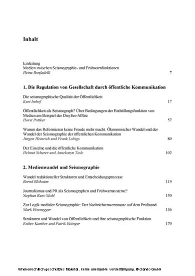 Seismographische Funktion von Öffentlichkeit im Wandel