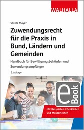 Zuwendungsrecht für die Praxis in Bund, Ländern und Gemeinden