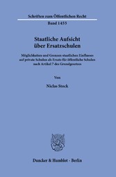 Staatliche Aufsicht über Ersatzschulen.