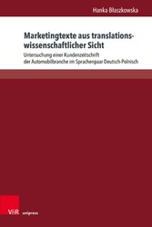 Marketingtexte aus translationswissenschaftlicher Sicht