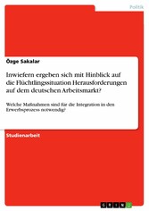 Inwiefern ergeben sich mit Hinblick auf die Flüchtlingssituation Herausforderungen auf dem deutschen Arbeitsmarkt?