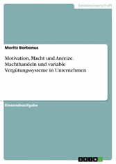 Motivation, Macht und Anreize. Machthandeln und variable Vergütungssysteme in Unternehmen