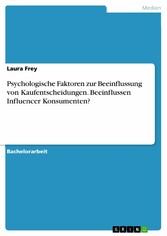 Psychologische Faktoren zur Beeinflussung von Kaufentscheidungen. Beeinflussen Influencer Konsumenten?