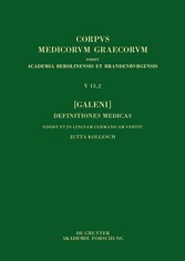 [Galeni] Definitiones medicae / [Galen] Medizinische Definitionen