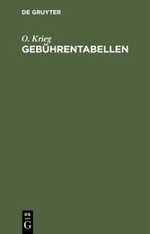 Gebührentabellen