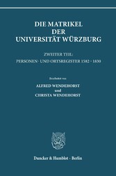 Die Matrikel der Universität Würzburg.