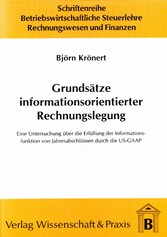 Grundsätze informationsorientierter Rechnungslegung.