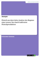 Fleisch aus dem Labor. Analyse des Beginns einer neuen Ära durch kultivierte Fleischproduktion