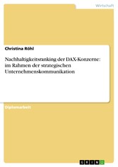 Nachhaltigkeitsranking der DAX-Konzerne: im Rahmen der strategischen Unternehmenskommunikation