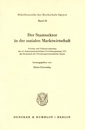 Der Staatssektor in der sozialen Marktwirtschaft.