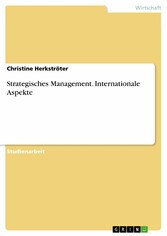 Strategisches Management. Internationale Aspekte