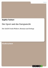 Der Sport und das Europarecht