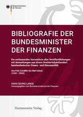 Bibliografie der Bundesminister der Finanzen