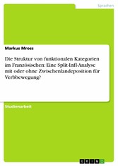 Die Struktur von funktionalen Kategorien im Französischen: Eine Split-Infl-Analyse mit oder ohne Zwischenlandeposition für Verbbewegung?