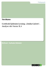 Gotthold Ephraim Lessing: 'Emilia Galotti', Analyse der Szene II,4