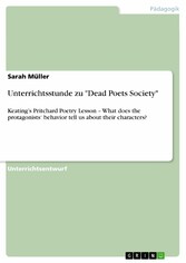 Unterrichtsstunde zu 'Dead Poets Society'