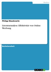 Literaturanalyse: Effektivität von Online Werbung