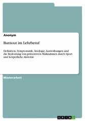 Burnout im Lehrberuf