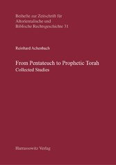 From Pentateuch to Prophetic Torah