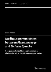 Medical communication between Plain Language and Einfache Sprache