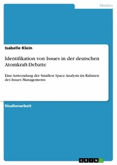 Identifikation von Issues in der deutschen Atomkraft-Debatte