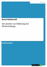 Die Ansätze zur Erklärung der Werbewirkung