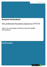 Die politische Transition Spaniens 1975/76