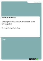 Description and critical evaluation of an urban policy