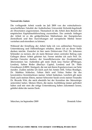 Auswirkungen geldpolitischer Maßnahmen der Europäischen Zentralbank auf Aktien-, Anleihe- und Währungsmärkte