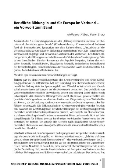 Berufsbildung im europäischen Verbund