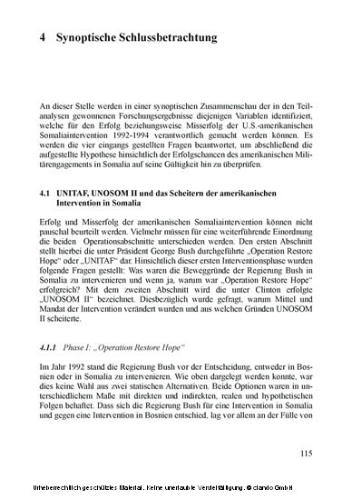 Die U.S.-amerikanische Somaliaintervention 1992-1994