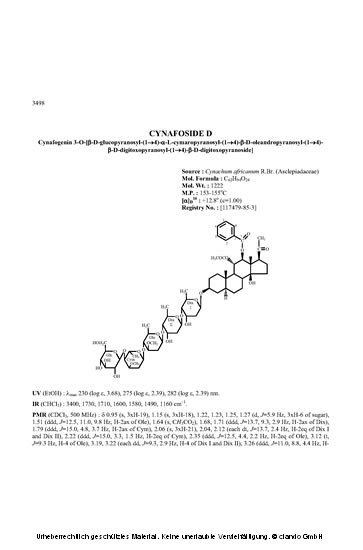 Spectroscopic Data of Steroid Glycosides