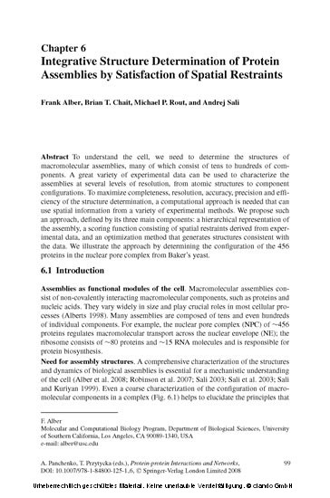 Protein-protein Interactions and Networks