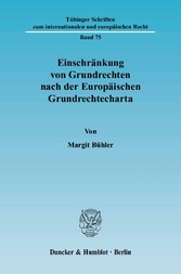 Einschränkung von Grundrechten nach der Europäischen Grundrechtecharta.