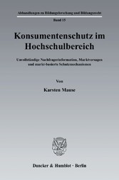 Konsumentenschutz im Hochschulbereich.