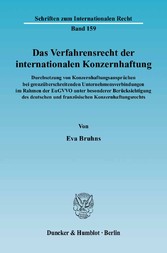 Das Verfahrensrecht der internationalen Konzernhaftung.