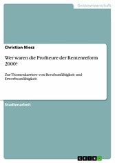 Wer waren die Profiteure der Rentenreform 2000?