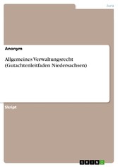 Allgemeines Verwaltungsrecht (Gutachtenleitfaden Niedersachsen)