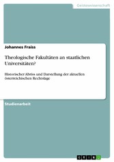 Theologische Fakultäten an staatlichen Universitäten?